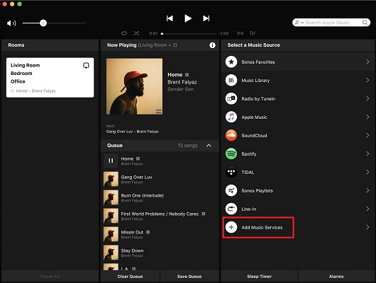 パソコンのSonosアプリでQobuzを追加