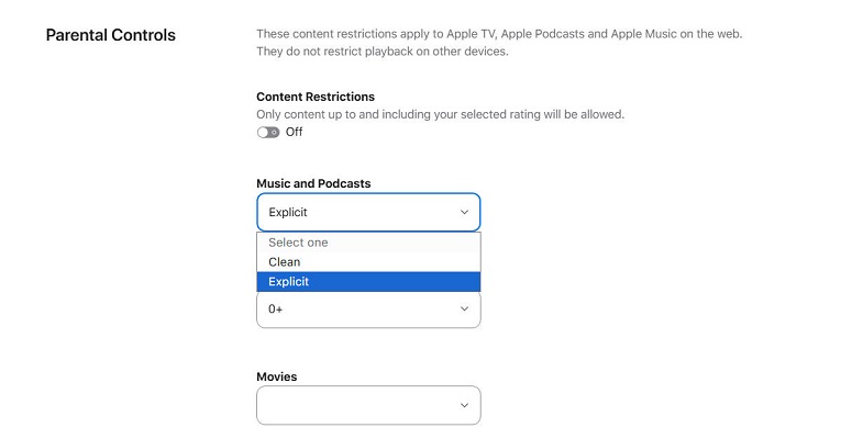 ブラウザでApple MusicのEマーク