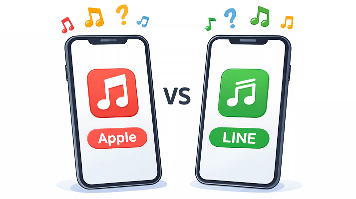 アップルミュージックvsラインミュージック