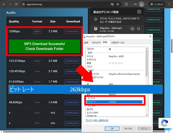 2convでのビットレートの問題
