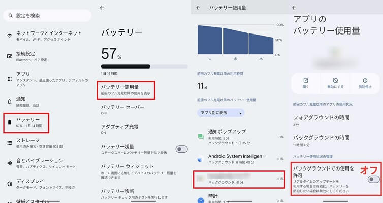 AndroidでSpotifyのバックグラウンド更新をオフにする