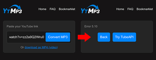 ytmp3でオーディオをダウンロードする