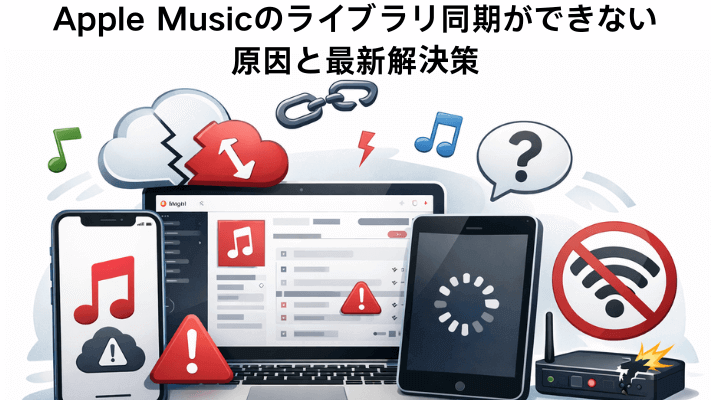 Apple Musicのライブラリ同期ができない原因と最新解決策