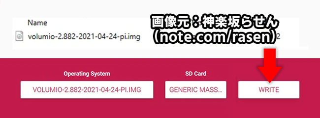 Raspberry Piにimgファイルを書き込む