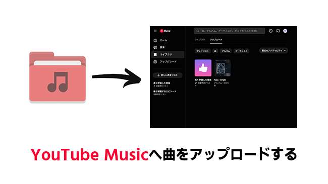 YouTube Musicに曲をアップロードする方法