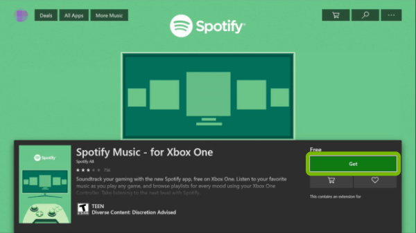 Xbox OneでSpotifyをインストール