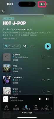 厳選プレイリストをオフラインで再生