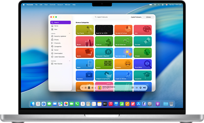 MacでPodcastsアプリ