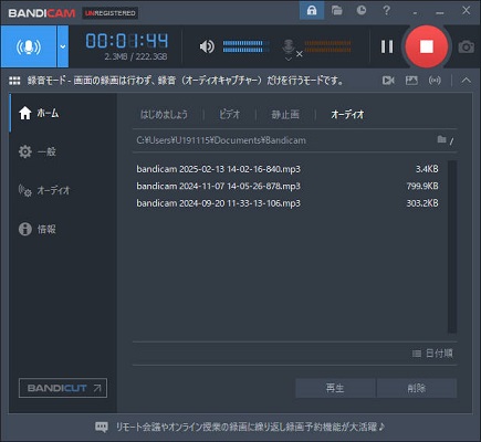 Bandicamを使ってSpotifyを録音