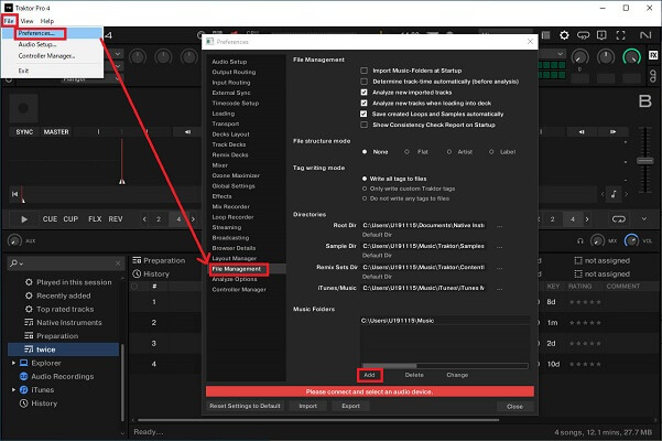Traktor DJにSpotifyの曲をミックスする