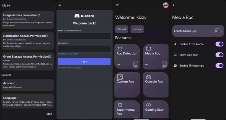 AndroidでKizzyを使ってSoundCloudの再生情報をDiscordに表示
