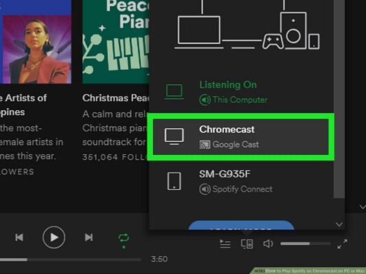 PCでSpotifyをChromecastに再生