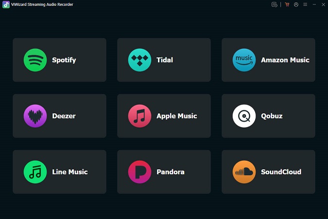 ストリーミングサービスを選択してログイン